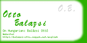 otto balazsi business card